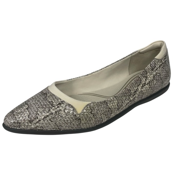 Cole Haan Grand Ambition Skimmer Flats Shoes Womens 9 B Snake Viper Pointed - Picture 1 of 7
